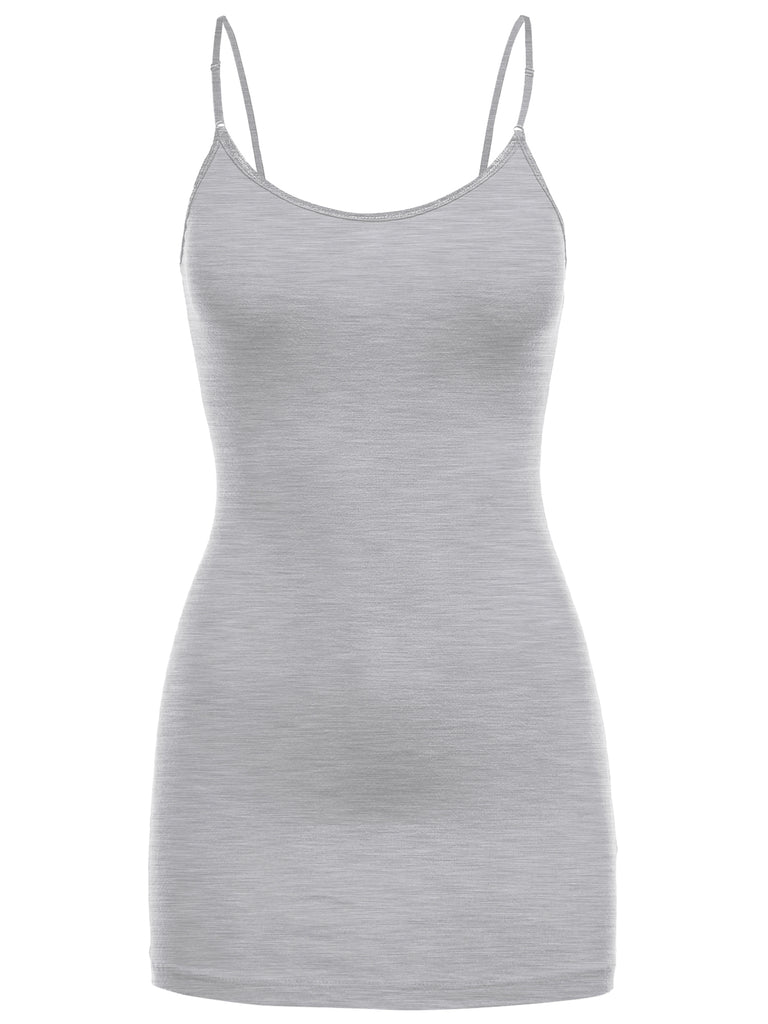 Women's Basic Solid Camisole Adjustable Spaghetti Strap Top